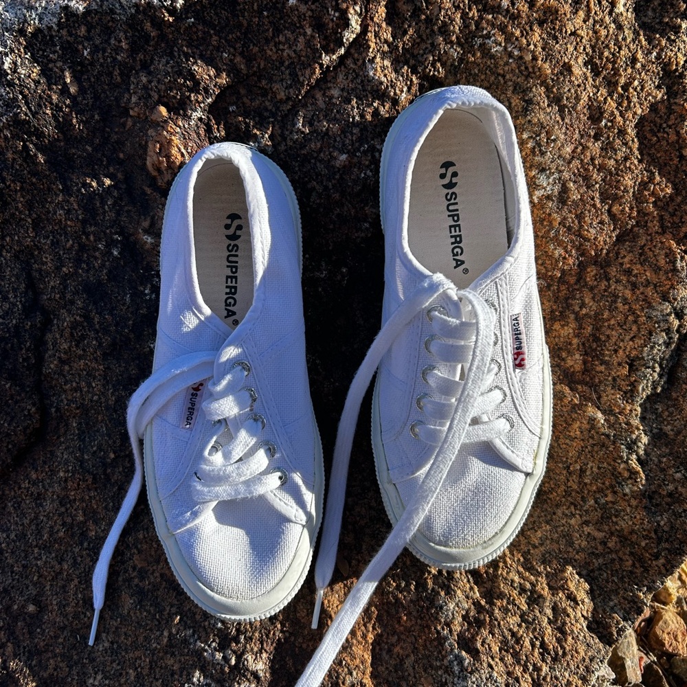 Superga White Canvas Sneakers